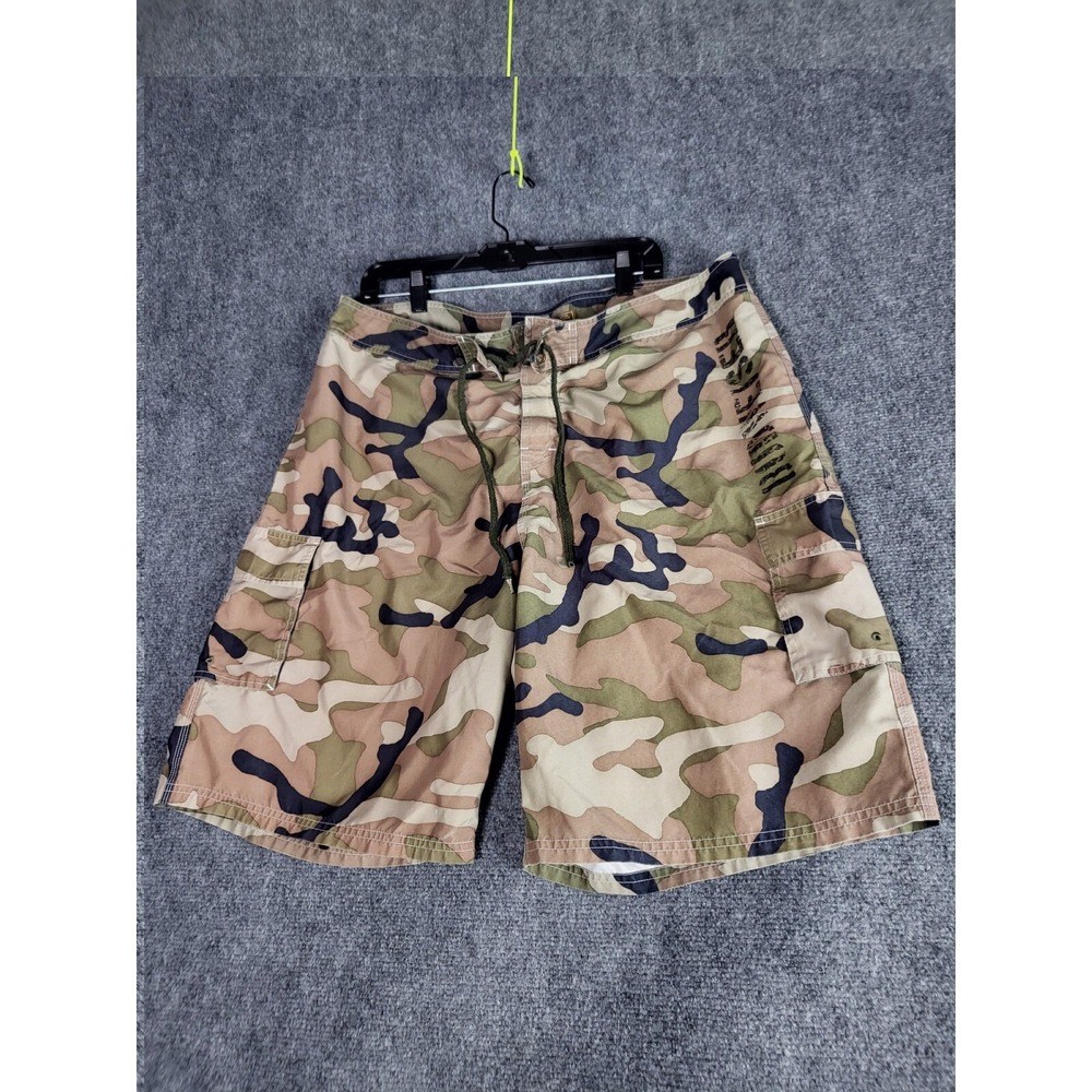 Beach‎ Rays Camo Cargo Board Shorts Budweiser Mens 36 Swim Trunks Camouflage Sun